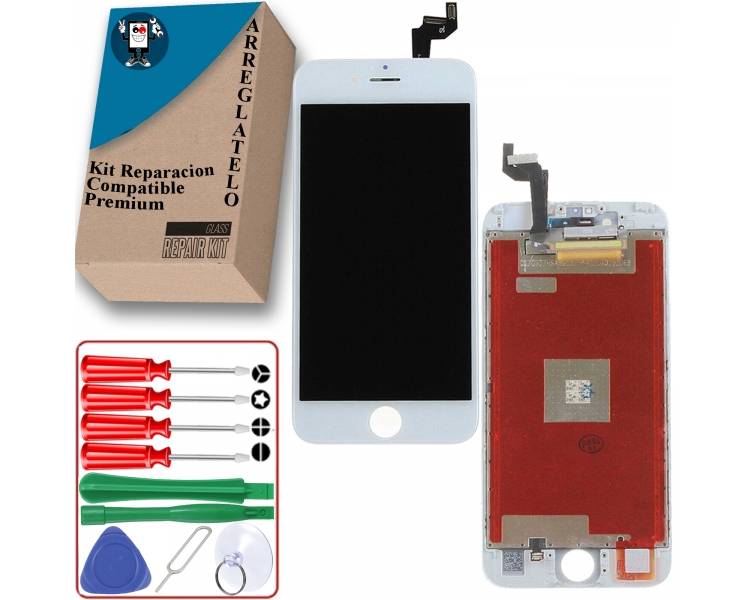 Kit Reparación Pantalla para iPhone 6S Plus Completa con Marco Blanca