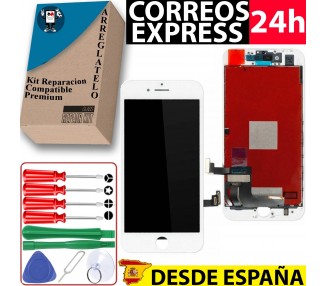 Kit Reparación Pantalla Para iPhone 7, Completa con Marco, Blanca