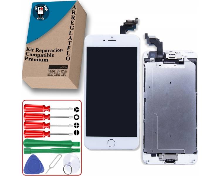 Kit Reparación Pantalla para iPhone 6 Plus Con Boton Inicio Blanca