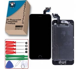 Kit Reparación Pantalla Con Componentes & Boton Inicio Para iPhone 6 Plus Negra