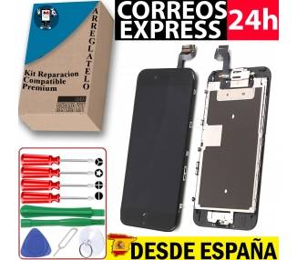 Kit Reparación Pantalla para iPhone 6S con Componentes & Boton Inicio Negra