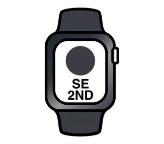 Apple watch se/ gps/ cellular/ 44mm/ caja de aluminio en negro medianoche/ correa deportiva negro medianoche
