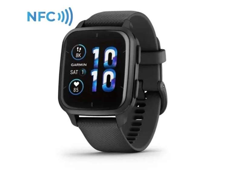 Smartwatch garmin venu sq 2 music edition/ notificaciones/ frecuencia cardíaca/ gps/ negro