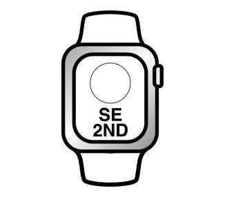 Apple watch se/ gps/ cellular/ 44mm/ caja de aluminio en plata/ correa deportiva blanco