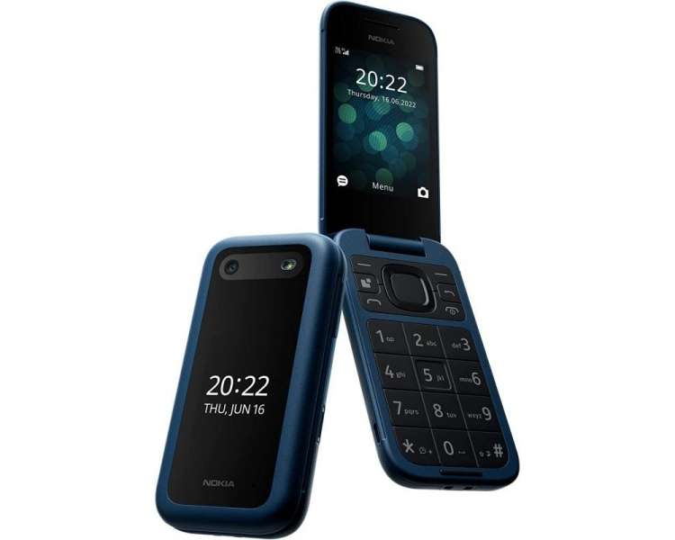 Teléfono móvil nokia 2660 flip/ azul