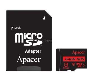 Tarjeta De Memoria Apacer 64Gb Xc Uhs 1 Con Adaptador Clase 10/ 85Mbs