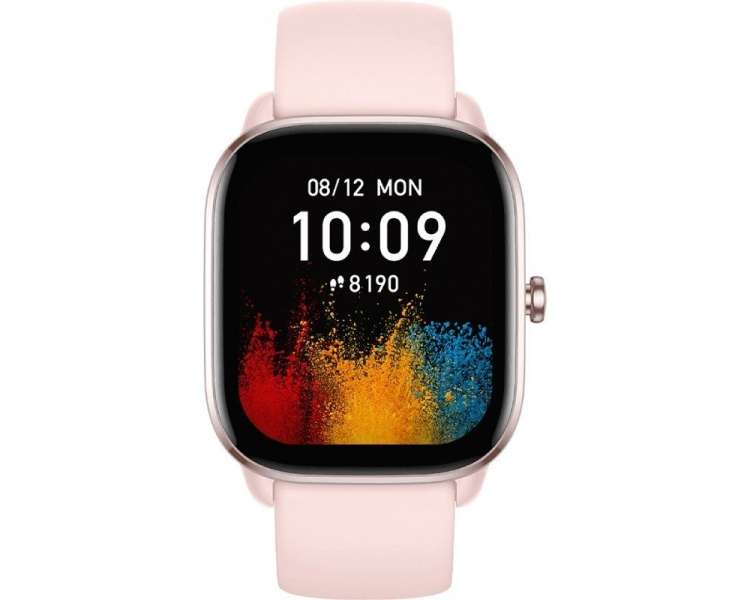 Smartwatch huami amazfit gts 4 mini/ notificaciones/ frecuencia cardíaca/ gps/ rosa flamenco