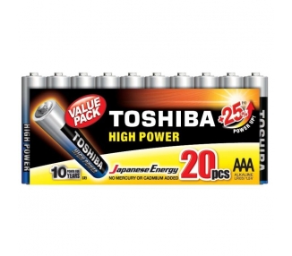 p pp ph2ALTA POTENCIA AAA h2Las baterias alcalinas de alta potencia de Toshiba se encuentran entre las mejores opciones del mer