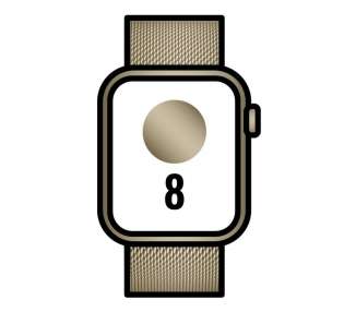 Apple watch series 8/ gps/ cellular/ 41mm/ caja de acero inoxidable oro/ correa milanese loop oro