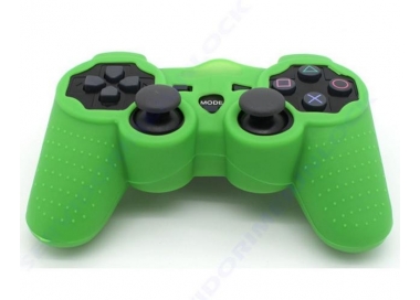Funda color verde oscuro para mando consola SONY PS3 Dualshock Play 3 Sixaxis  - 1