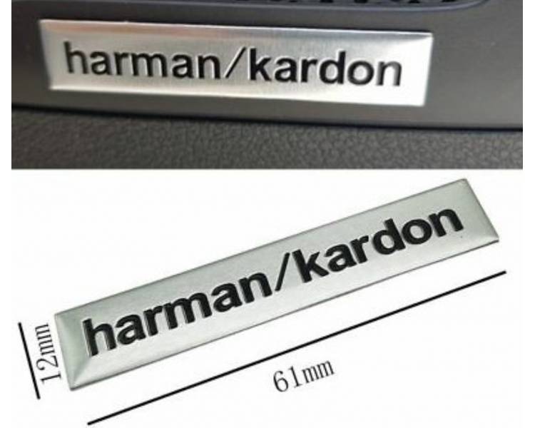 LOGO 3D INSIGNIA PEGATINA Adhesivo Aluminio Harman/Kardon para Altavoz