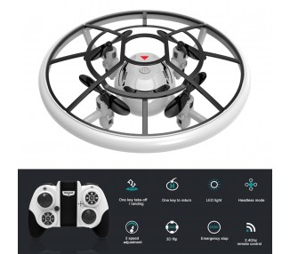 Minidron Redondo con control Remoto, 3D, Con Mantenimiento altitud