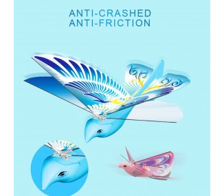 Mini pájaro volador de espuma, avión, avión, 27CM, luz LED, Control remoto