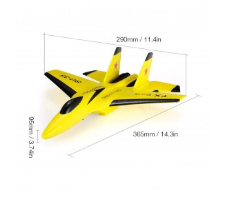 Avión teledirigido planeador SU-35 290mm, EPP, RTF, Dron FX 820