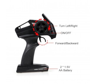 Coche a Control Remoto Todoterreno de alta velocidad, 2WD, KY-1816A