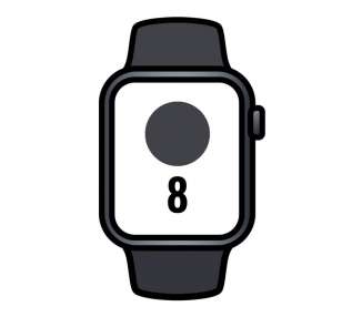 Apple watch series 8/ gps/ 41mm/ caja de aluminio medianoche/ correa deportiva medianoche