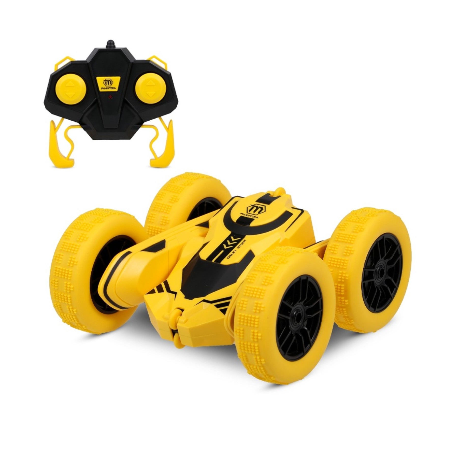 Coche acrobático teledirigido de alta velocidad, doble cara, giratorio