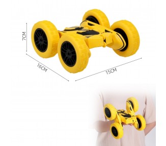 Coche acrobático teledirigido de alta velocidad, doble cara, giratorio