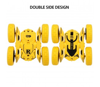 Coche acrobático teledirigido de alta velocidad, doble cara, giratorio