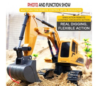 Excavadora Camión Rc Construcción Tractor Con Luces Y Sonidos