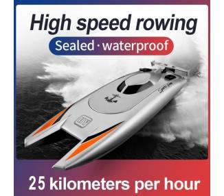 Barco de 25 KM/H de alta velocidad, de carreras de control remoto, Motor Dual