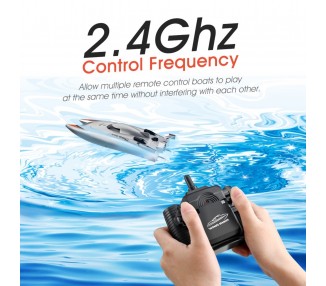 Barco de 25 KM/H de alta velocidad, de carreras de control remoto, Motor Dual