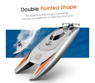 Barco de 25 KM/H de alta velocidad, de carreras de control remoto, Motor Dual