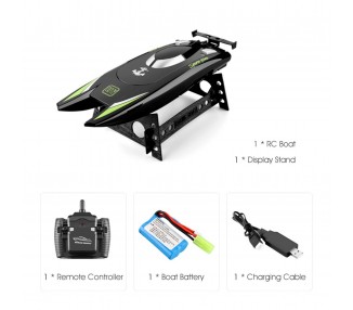 Barco de 25 KM/H de alta velocidad, de carreras de control remoto, Motor Dual