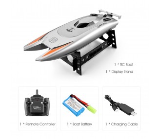 Barco de 25 KM/H de alta velocidad, de carreras de control remoto, Motor Dual
