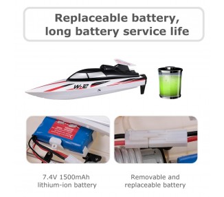 Barco RC 35 KM/H de alta velocidad de carreras, WLtoys, WL912-A