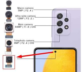 Camara Frontal Samsung Galaxy A72 A725F 32 Mpx Original