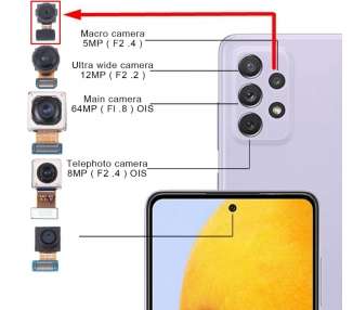 Camara Trasera Macro Samsung Galaxy A72 A725F 5 Mpx Original