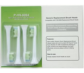 Recambios Cabezales Compatibles Para Cepillos Eléctricos Philips Hx6064 Sonicare