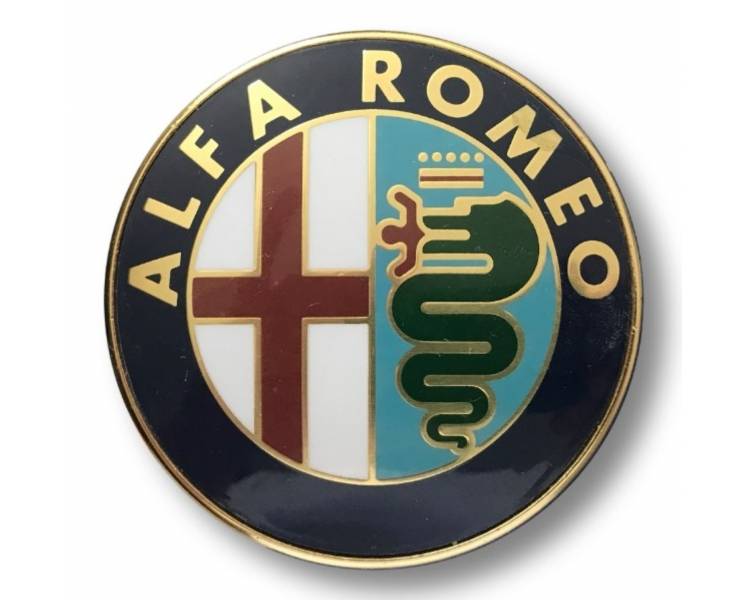 Emblema Logo Insignia 74 mm Compatible para Alfa Romeo Mito GOLD 147 159 GT