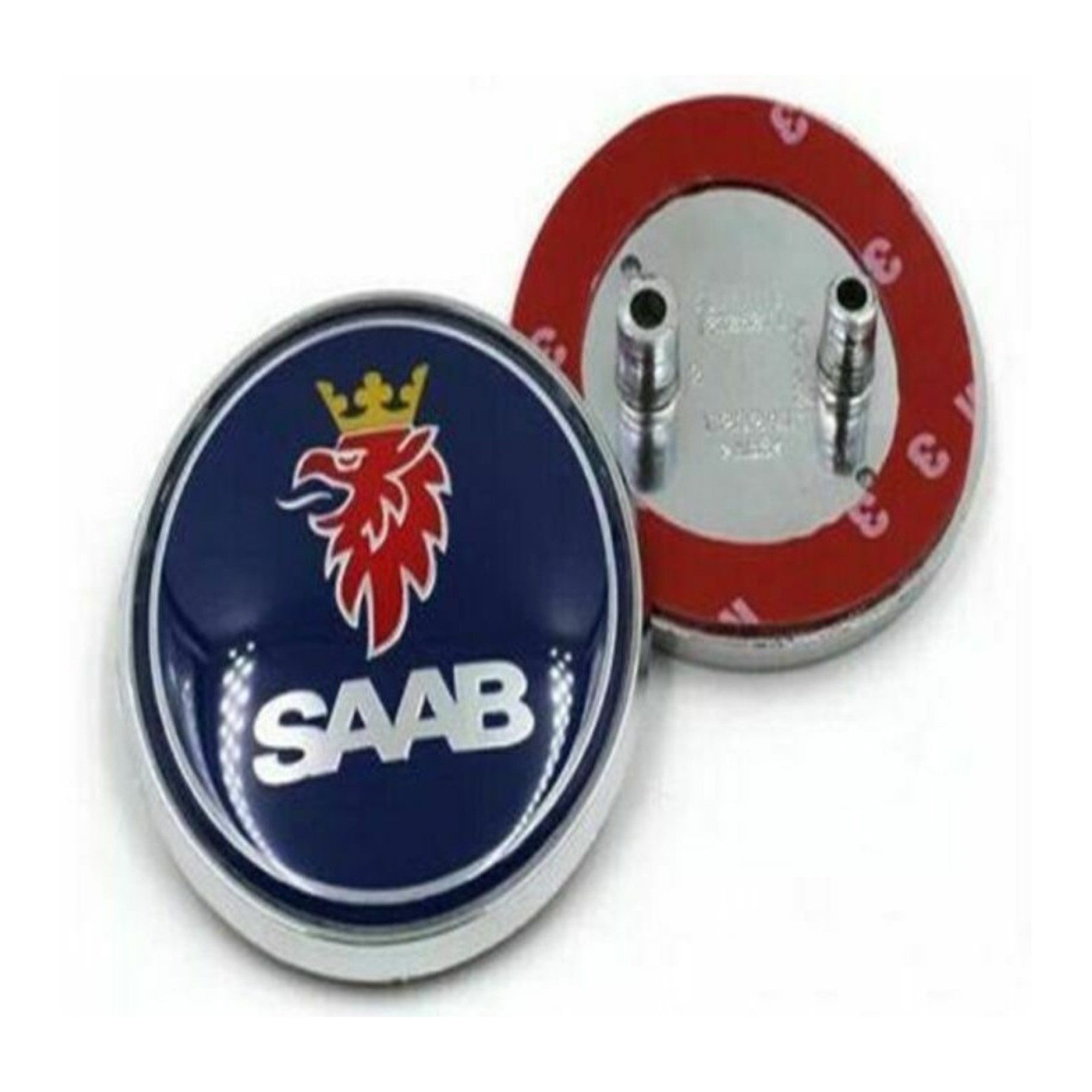 Emblema Insignia Maletero Compatible para Saab 93 9-3 95 9-5 2003-2010 68mm 2Pin