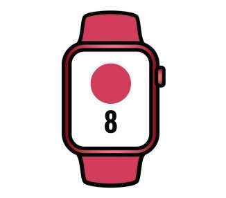 Apple watch series 8/ gps/ 41mm/ caja de aluminio (product red) rojo/ correa deportiva (product red) rojo