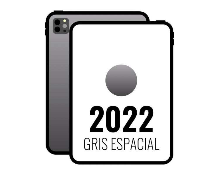 Apple ipad pro 11' 2022 4th wifi cell/ 5g/ m2/ 128gb/ gris espacial - mnyc3ty/a