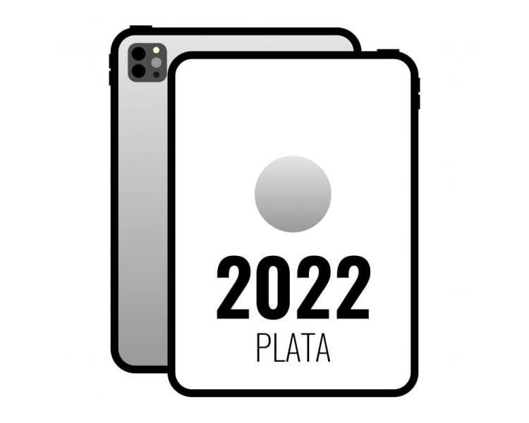Apple ipad pro 12.9' 2022 6th wifi/ m2/ 256gb/ plata - mnxt3ty/a
