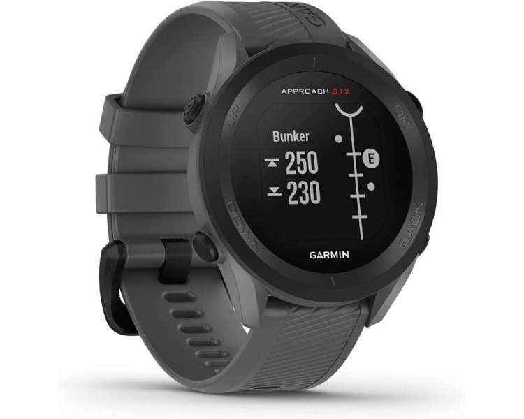 Smartwatch para golf garmin approach s12 edición 2022/ gps/ gris pizarra
