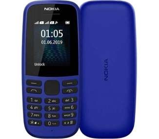 Teléfono móvil nokia 105 4th edition/ azul