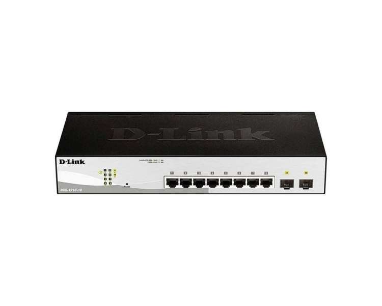 Switch d-link dgs-1210-10 10 puertos/ rj-45 gigabit 10/100/1000 poe/ sfp