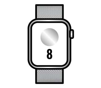 Apple watch series 8/ gps/ cellular/ 41mm/ caja de acero inoxidable plata/ correa milanese loop plata