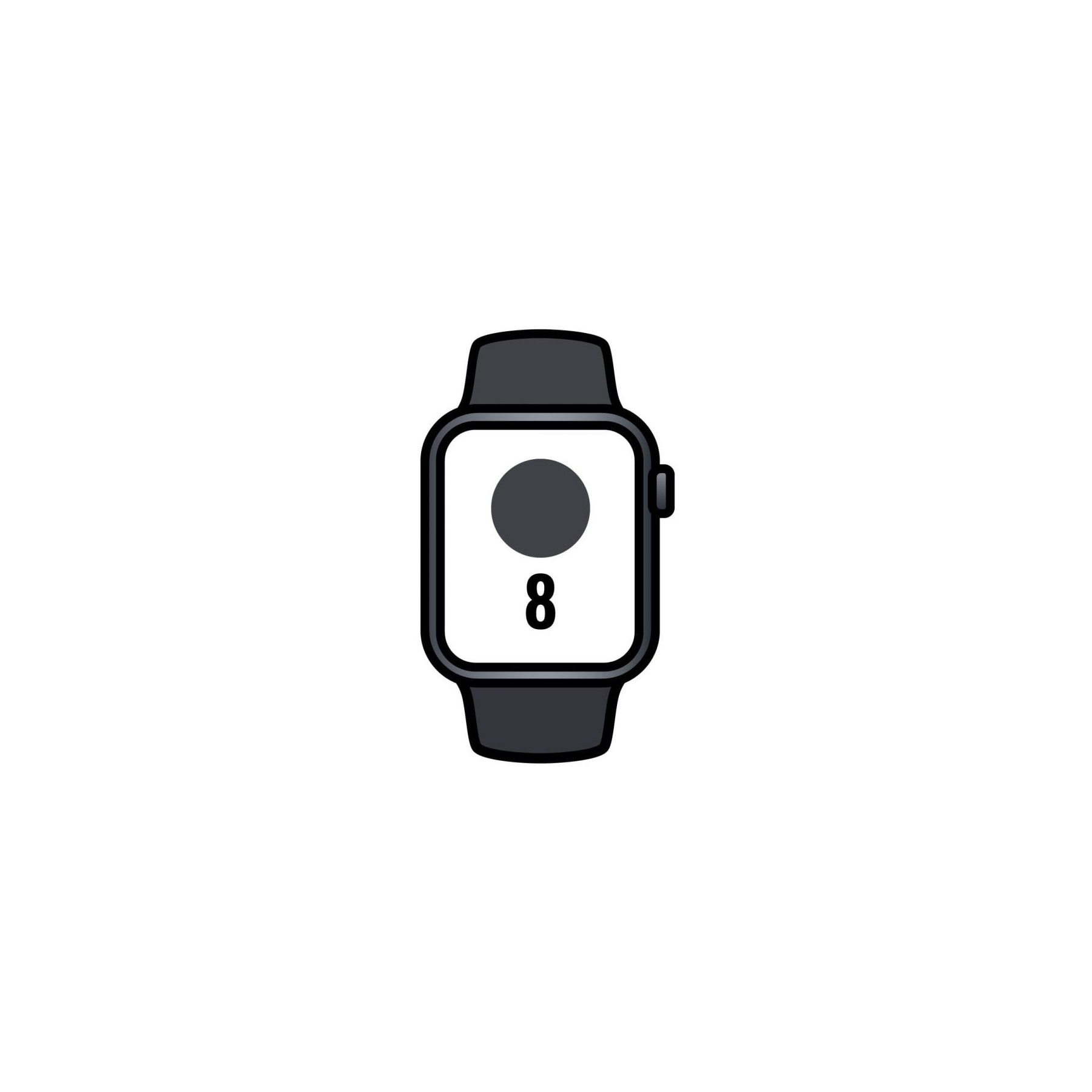 Apple watch series 8/ gps/ cellular/ 45mm/ caja de aluminio medianoche/ correa deportiva medianoche