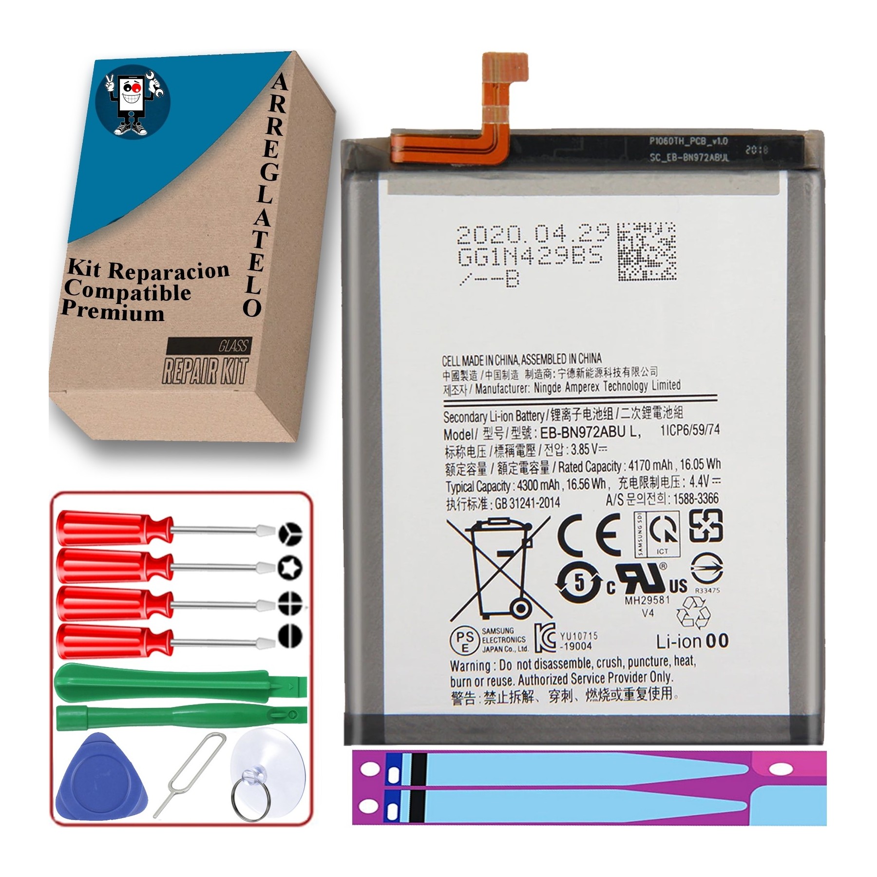 Bateria para Samsung Galaxy Note 10 Plus N972F, MPN Original EB-BN972ABU