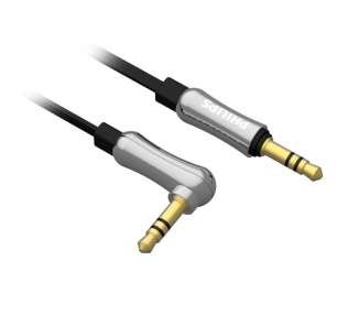 Cable estéreo philips dlc2402/ jack 3.5 macho - jack 3.5 macho/ 1.2m/ negro y plata