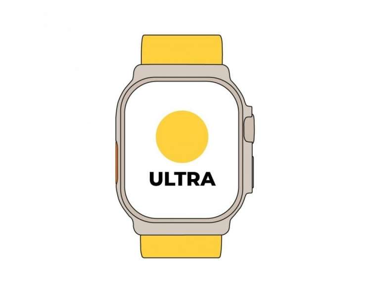 Apple watch ultra/ gps/ cellular/ 49mm/ caja de titanio/ correa ocean amarilla