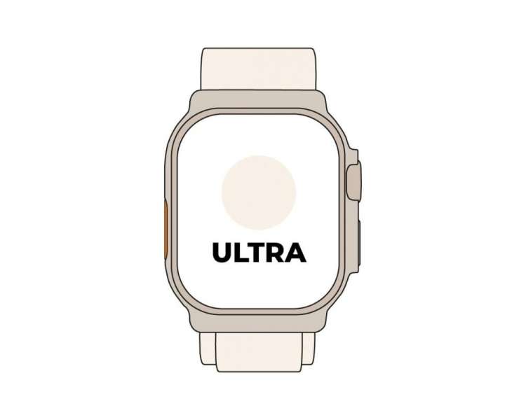 Apple watch ultra/ gps/ cellular/ 49mm/ caja de titanio/ correa loop alpine blanco estrella l