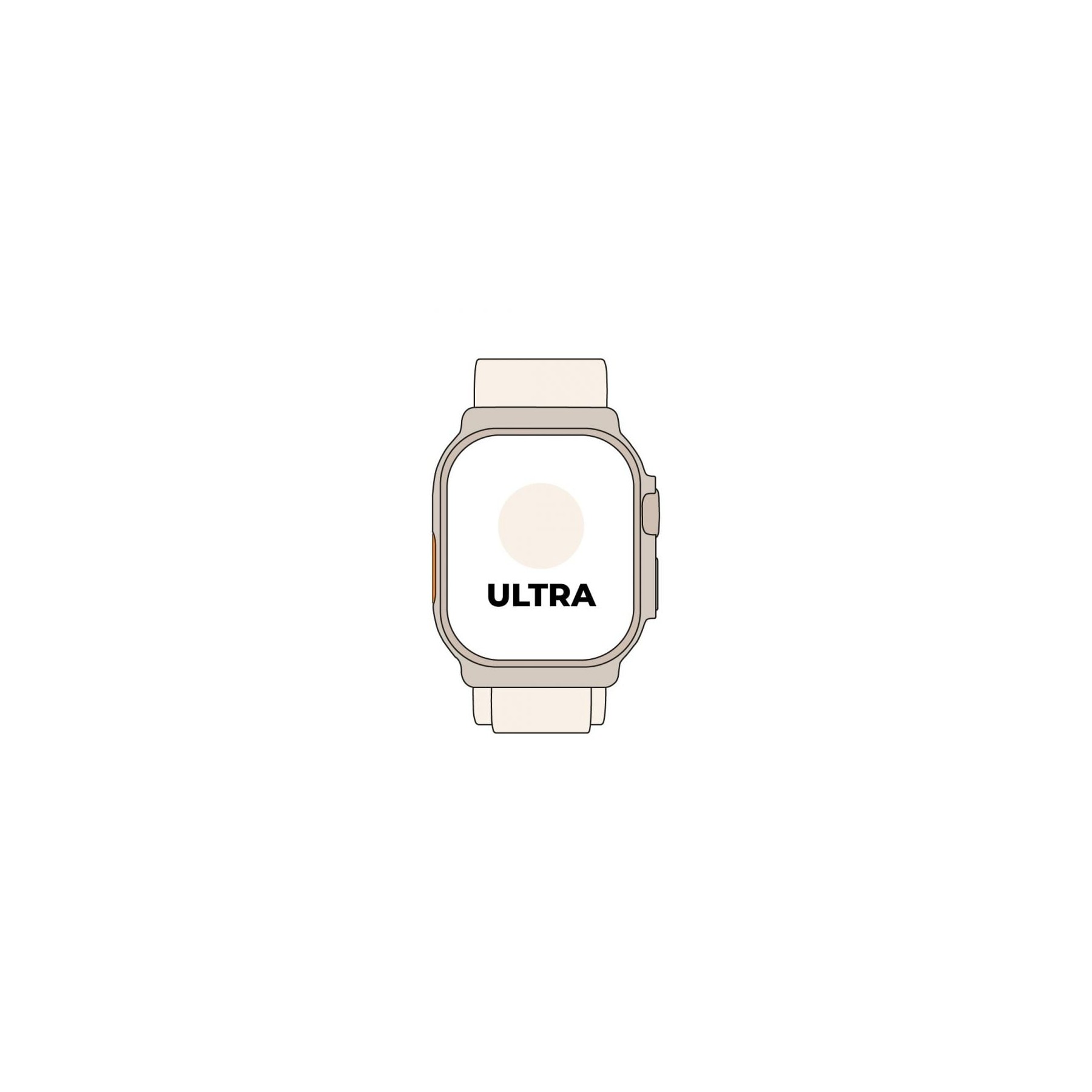 Apple watch ultra/ gps/ cellular/ 49mm/ caja de titanio/ correa loop alpine blanco estrella l