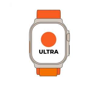 Apple watch ultra/ gps/ cellular/ 49mm/ caja de titanio/ correa loop alpine naranja s
