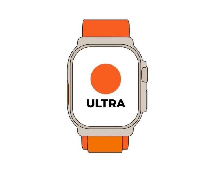 Apple watch ultra/ gps/ cellular/ 49mm/ caja de titanio/ correa loop alpine naranja s